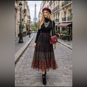 DESIGUAL NWT MIDI  dress with floral print size XS.